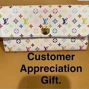 Louis Vuitton x Takashi Murakami Multicolor Monogram Wallet vintage